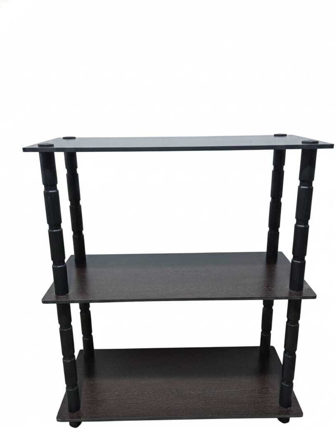 Image of APGgroup 3-Tier Wooden Shelf Unit | Wenge Finish Engineered Wood Side Table
