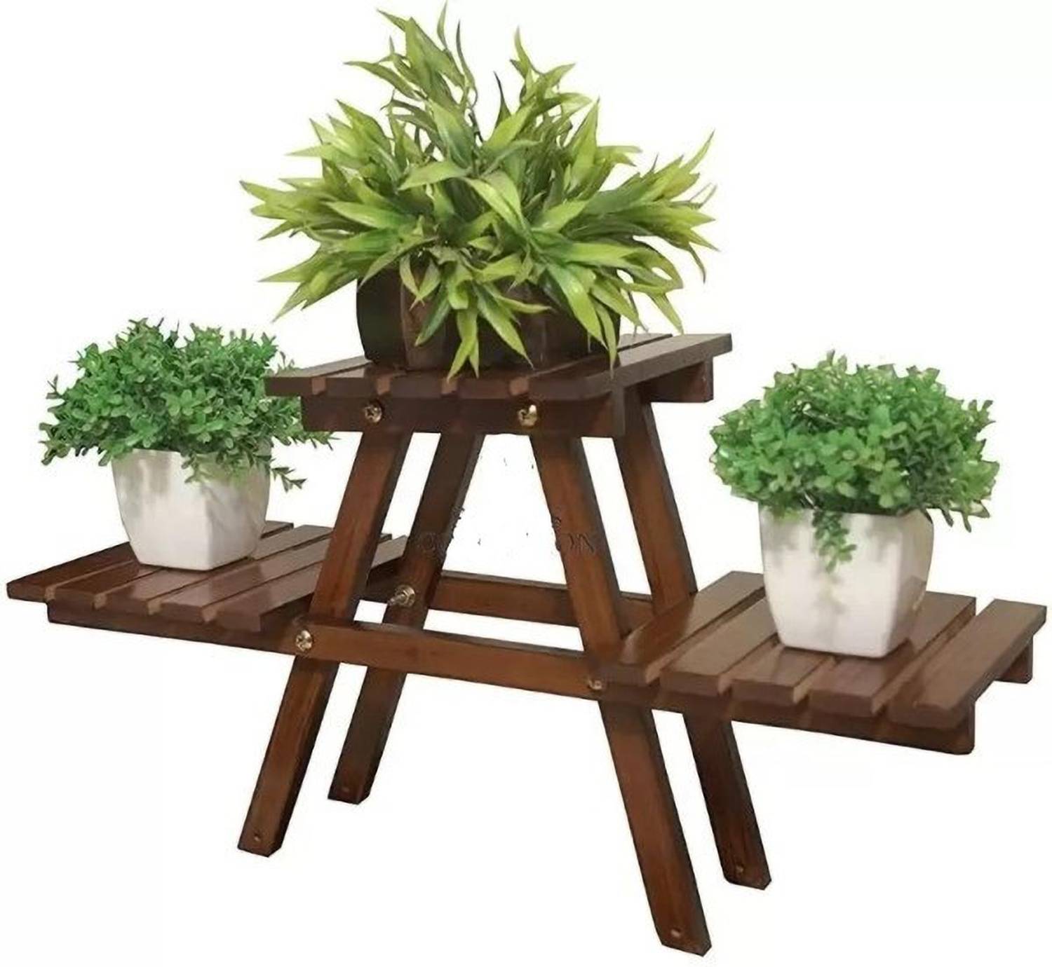 NCS wood -01 stand flower Solid Wood Side Table (Finish Color - b