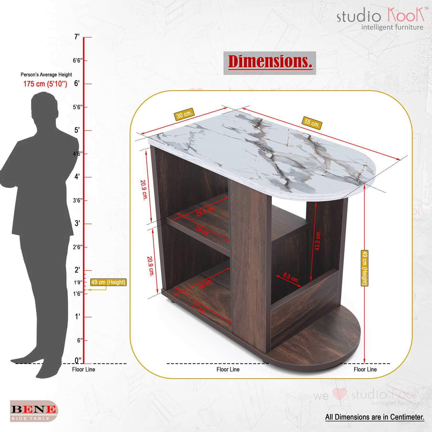 Image of Studio Kook Bene Engineered Wood Side Table