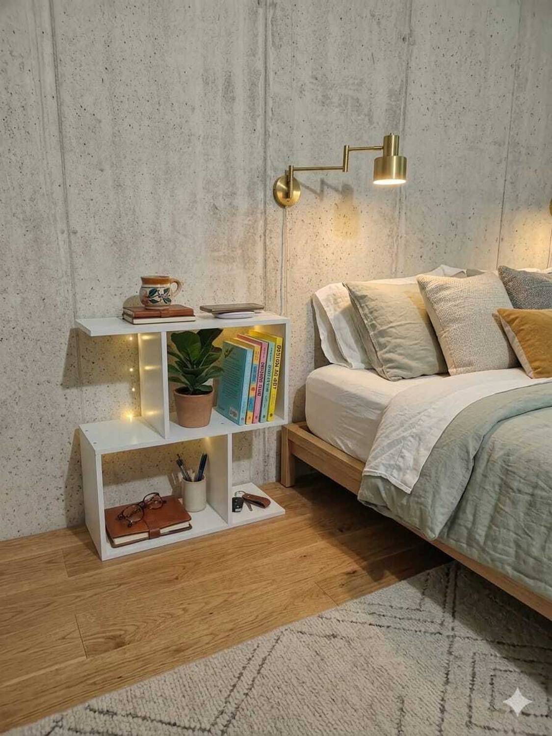 Shivi Aanaya ST02 White Bedside Table
