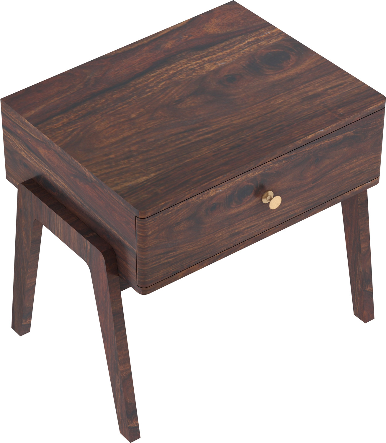 Image of Dreamydesks Solid Wood Bedside Table with Drawer for Bedroom Solid Wood Bedside Table