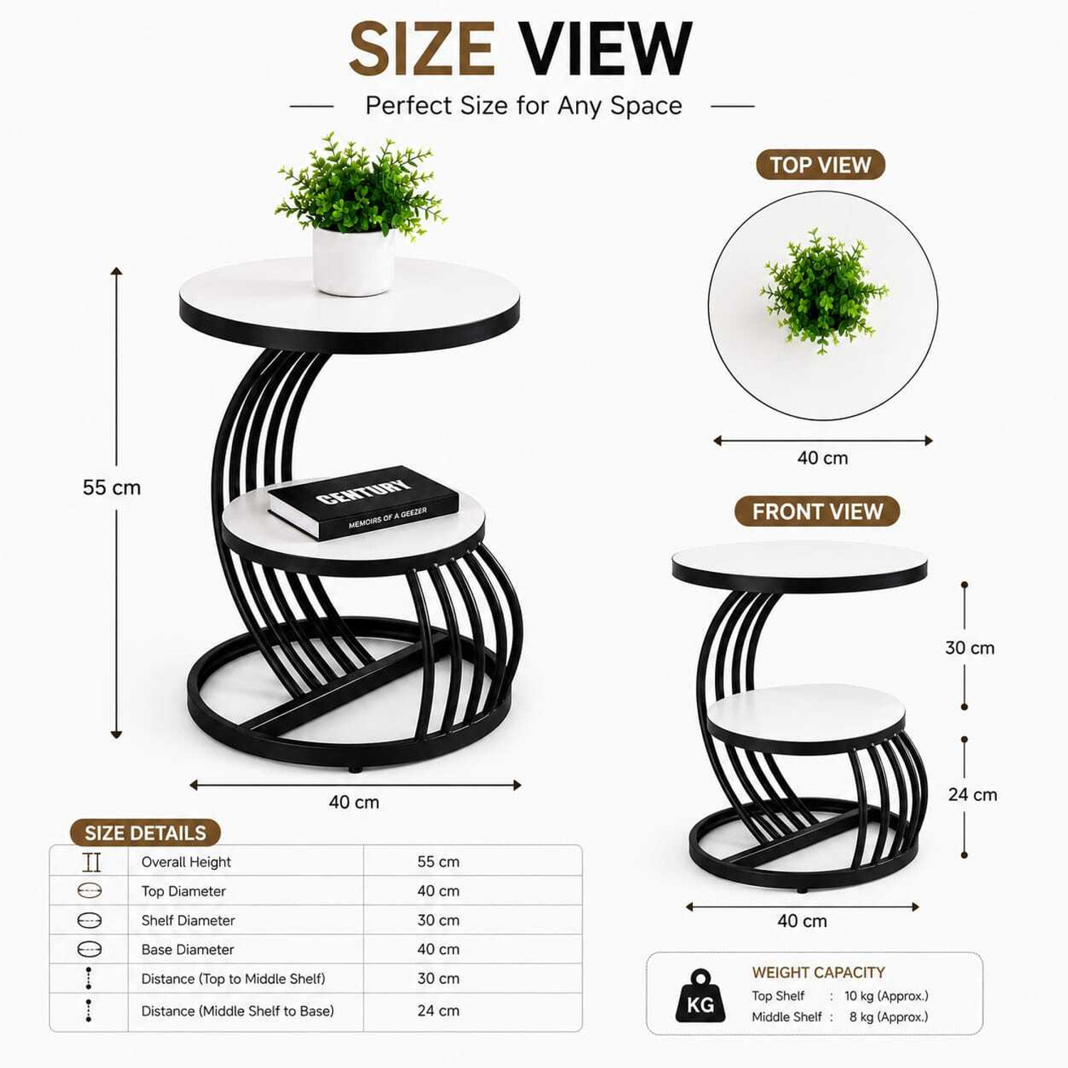 Image of Unique Arts Shoppee Stick & Sparks Modern Series Metal Side Table