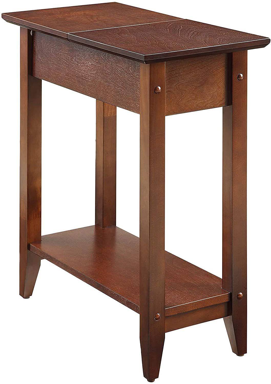 GenuineDecor End table With Flip Top Solid Wood End Table (Finish