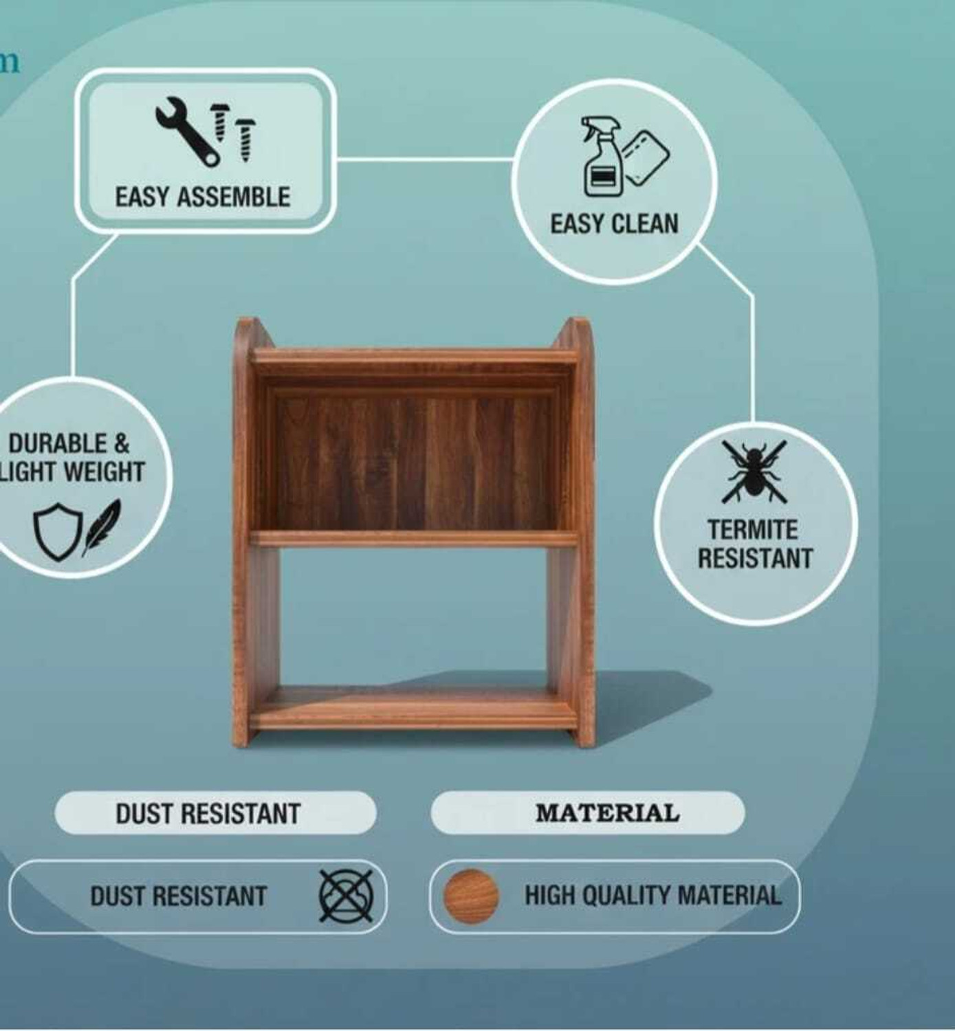 Image of MULTY BUY Solid Wood Bedside Table