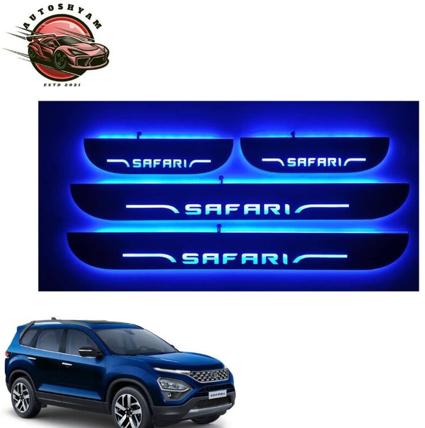 AUTOSHYAM Safari car door foot step led sill plate Door Sill Plate Door Sill Plate