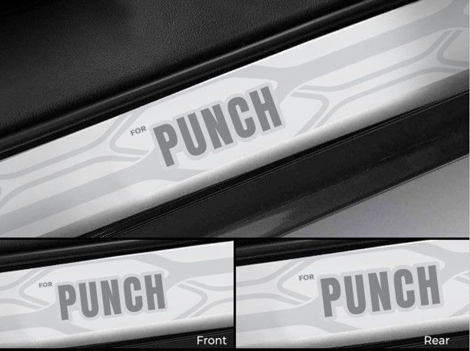 Image of Galio Car Footsteps /Sill Guard Stainless Steel Scuff Plate for Punch - Door Sill Plate