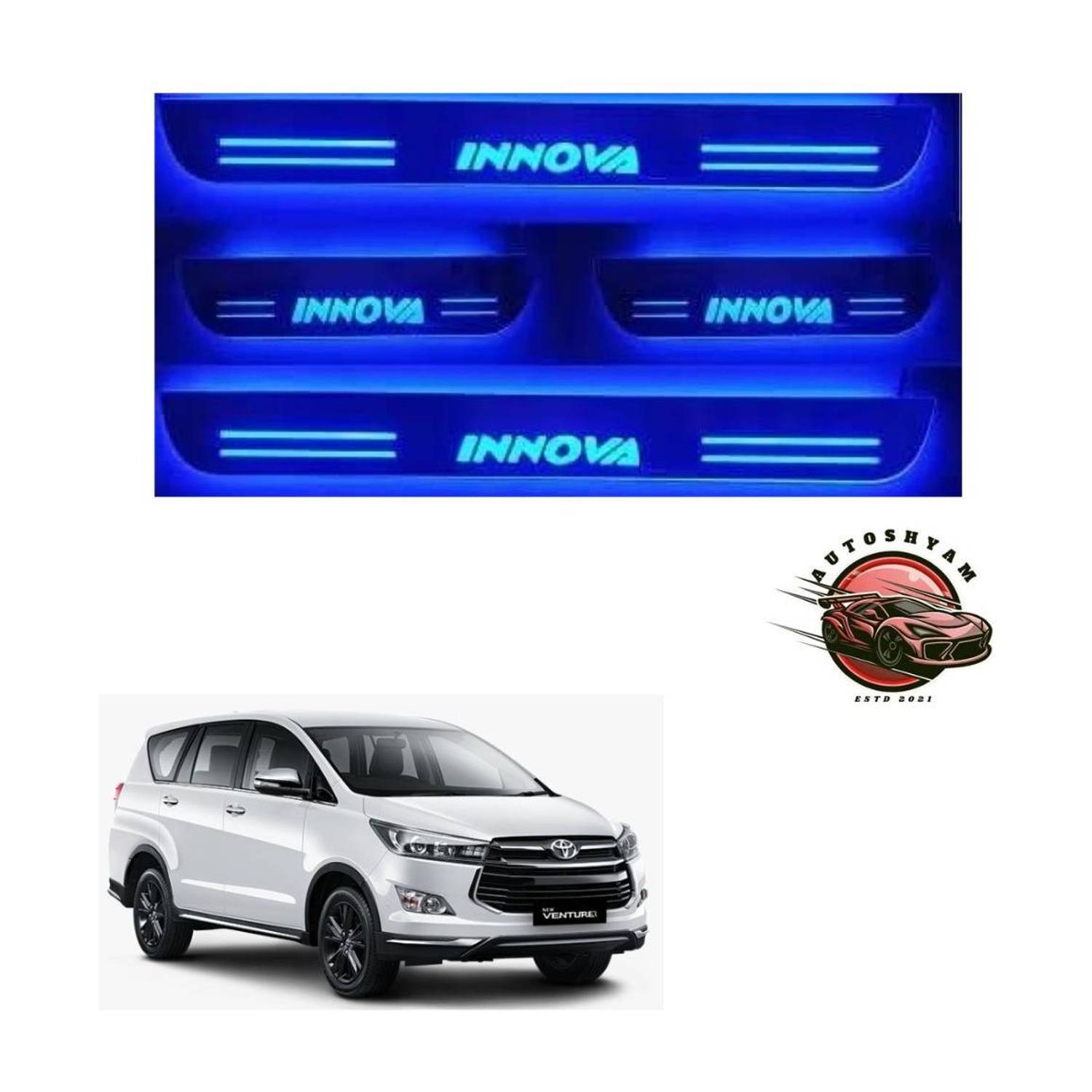 AUTOSHYAM Crysta car door foot step led sill plate Door Sill Plate Door Sill Plate
