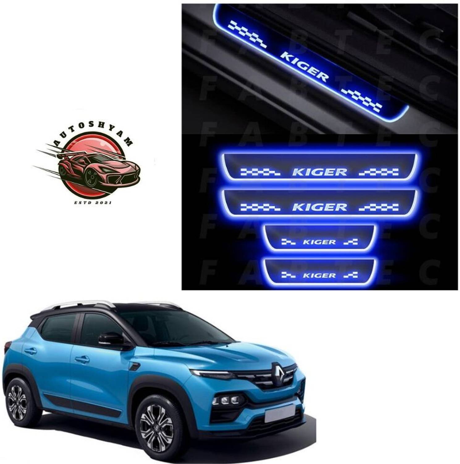 AUTOSHYAM Kiger car door foot step led sill plate Door Sill Plate Door Sill Plate
