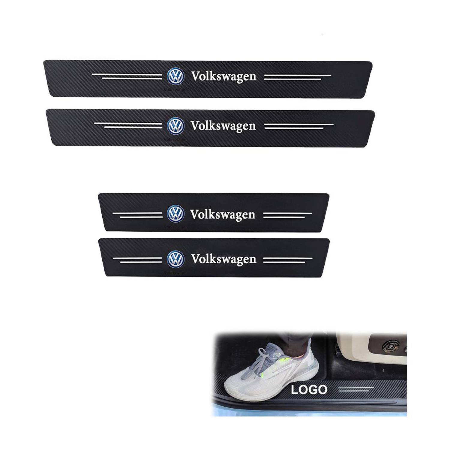 Avedia Car Door PPF Film Carbon Fiber Wrap Sill Edge Protector Scratch Guard Stickers-3 Door Sill Plate