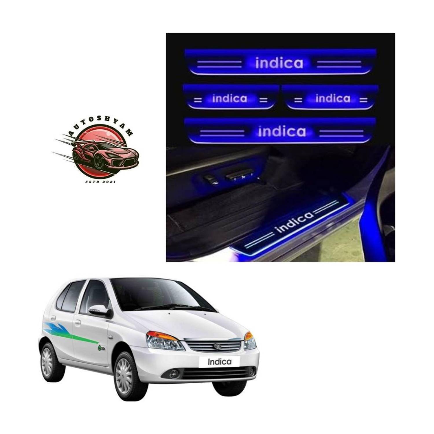 AUTOSHYAM Indica car door foot step led sill plate Door Sill Plate Door Sill Plate