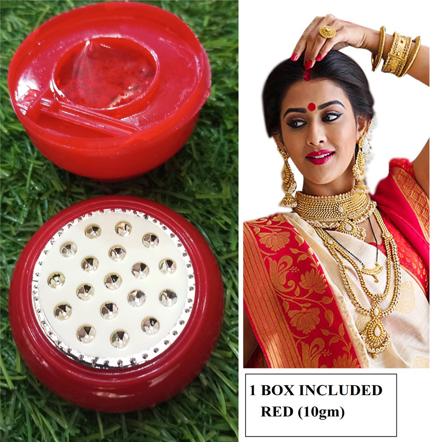 CartKing 1 x Daimond Box Sindoor Powder Sindoor for Women Powder Sindoor