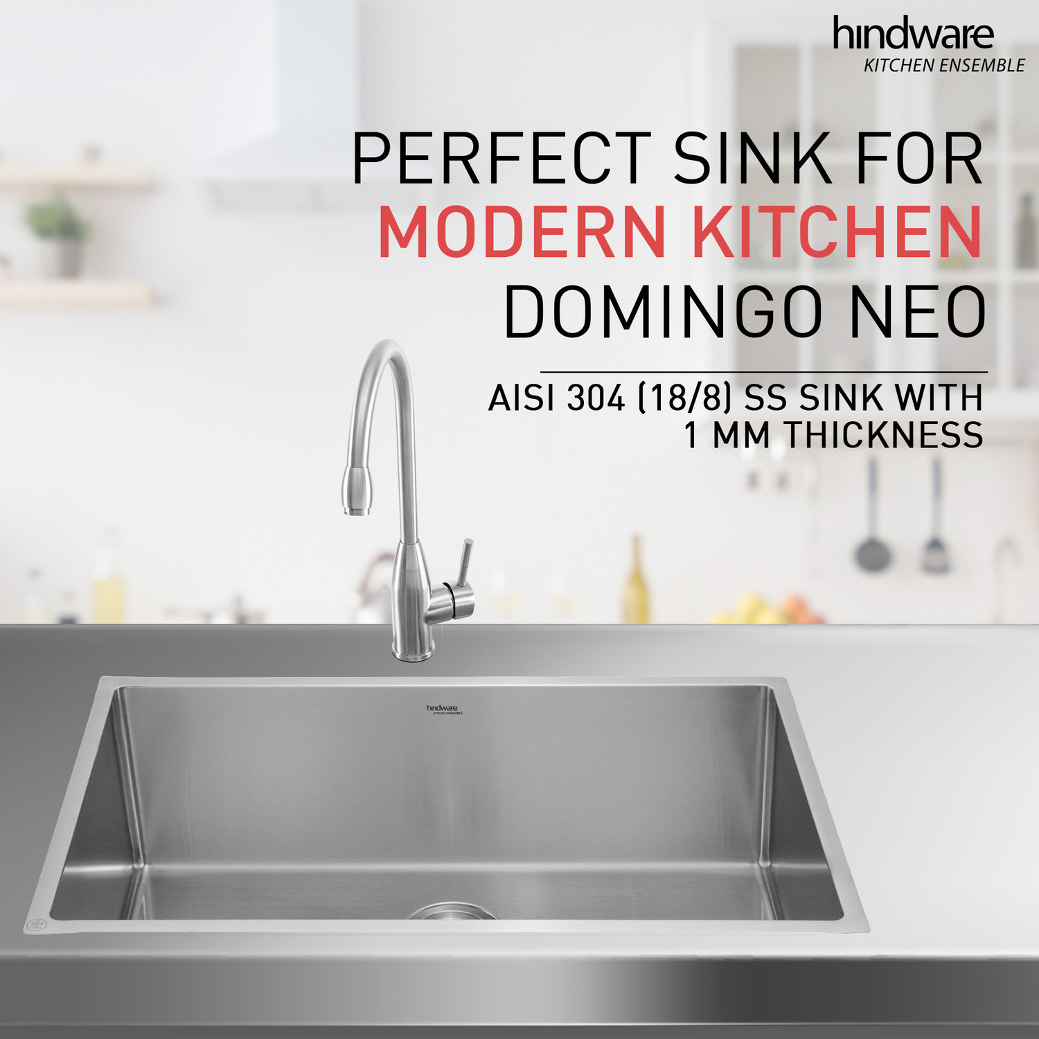 Image of Hindware Domingo Neo18x16x9 KSHNS0M181609 Vessel Sink (Matt)