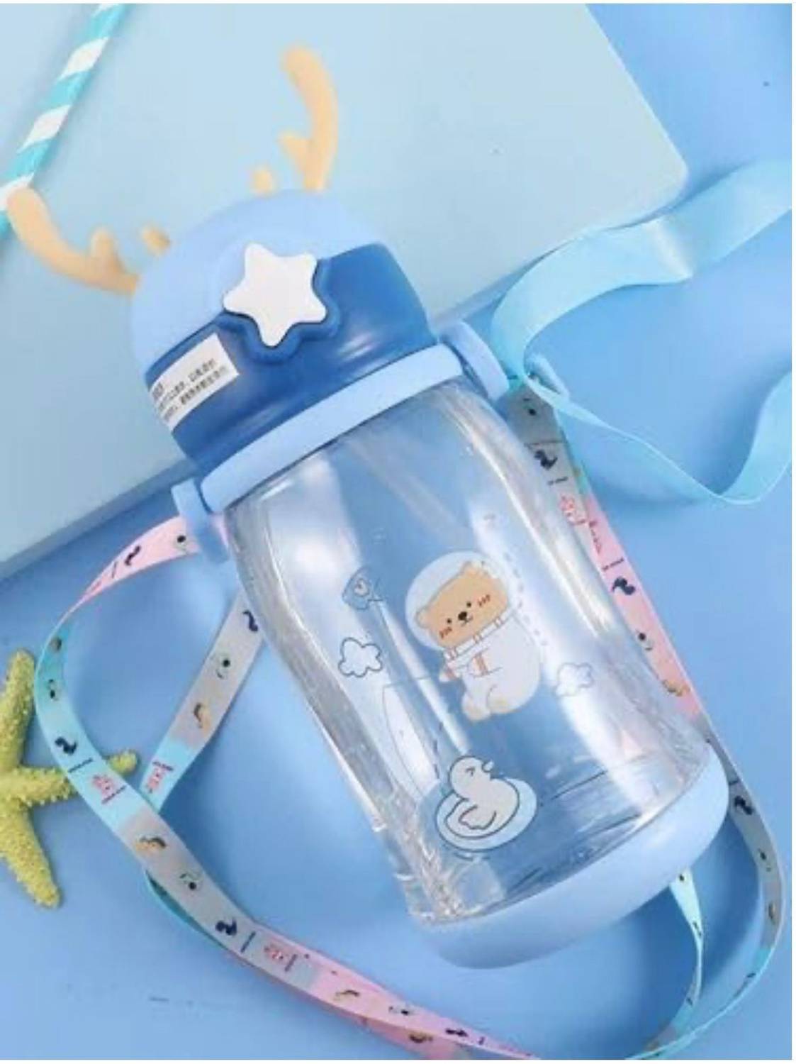 AK10ZONE BPA Free Cartoon Designed Plastic Sipper Water Bottle