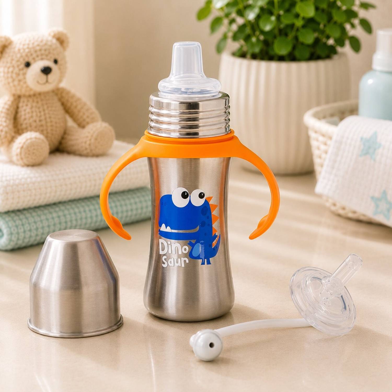 Adore Twilight 2in 1 Stainless Steel Sipper with Twin Handle 250ml