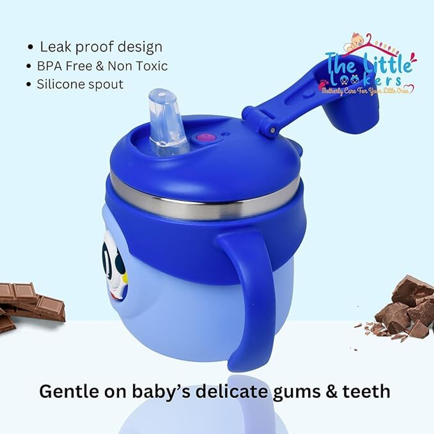 Image of ApexUni Stainless Steel Insulated Hot & Cold Sipper Bottle for Baby