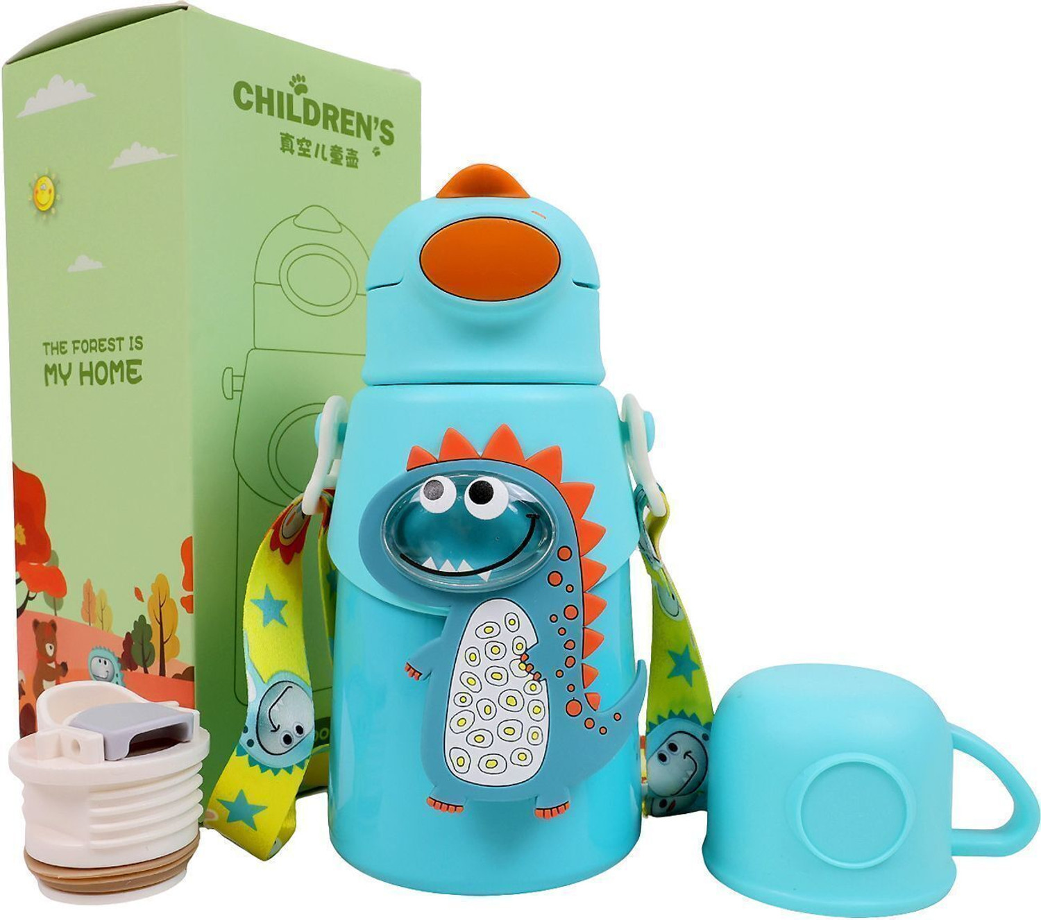 Image of THE LITTLE BUNNY HOP IN STYLE Kids Water Bottle with Straw - Leakproof & BPA-Free