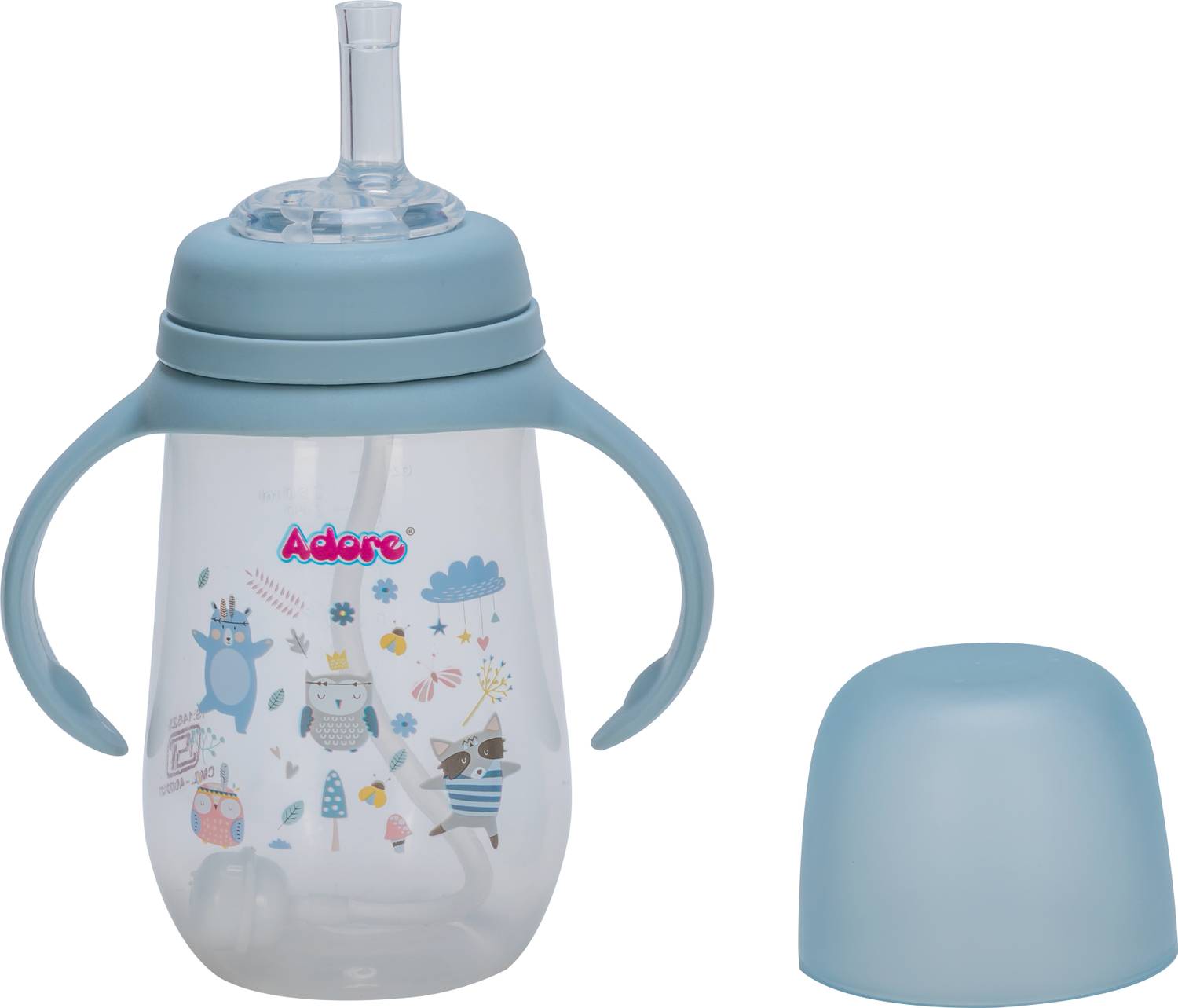 Adore Great Britain! The Weighted Silicone Straw Sipper w Twin Handle- Ergonomic-250ml