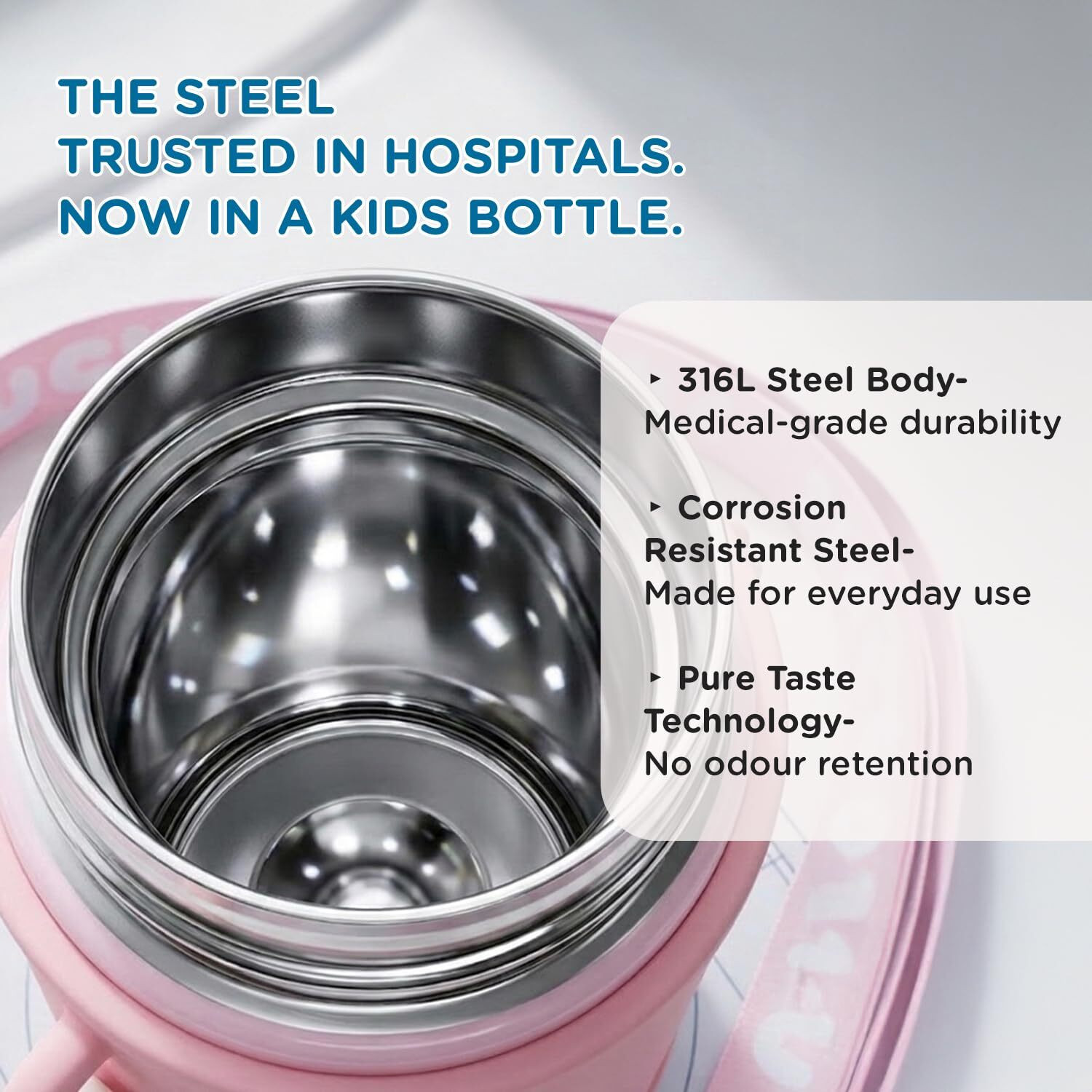 Image of MeeMee Kiddo Tumbler Kids Insulated Water Bottle 550ml | SUS316L Stainless Steel