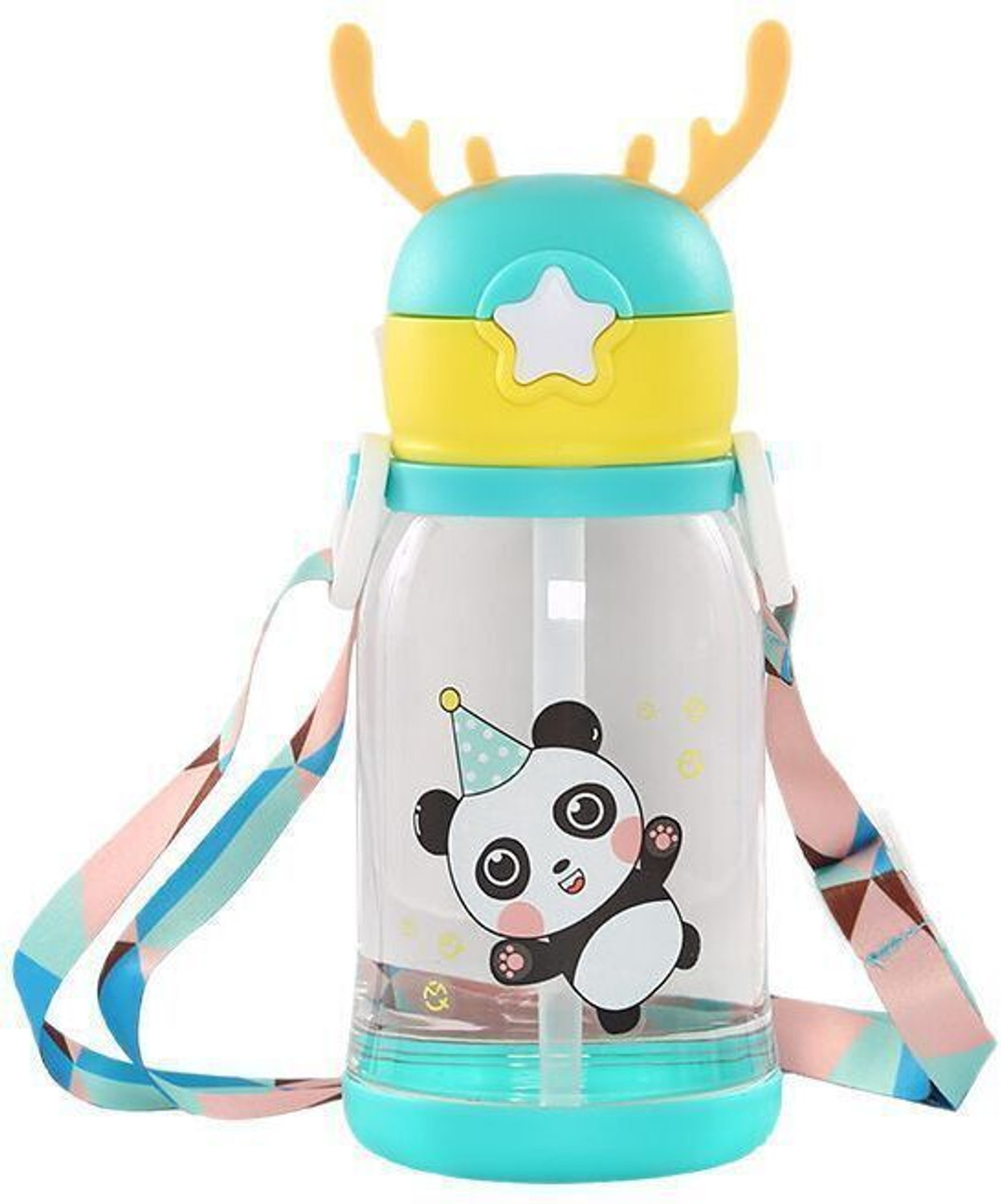 Image of THE LITTLE BUNNY HOP IN STYLE Kids Water Bottle with Straw - Leakproof & BPA-Free