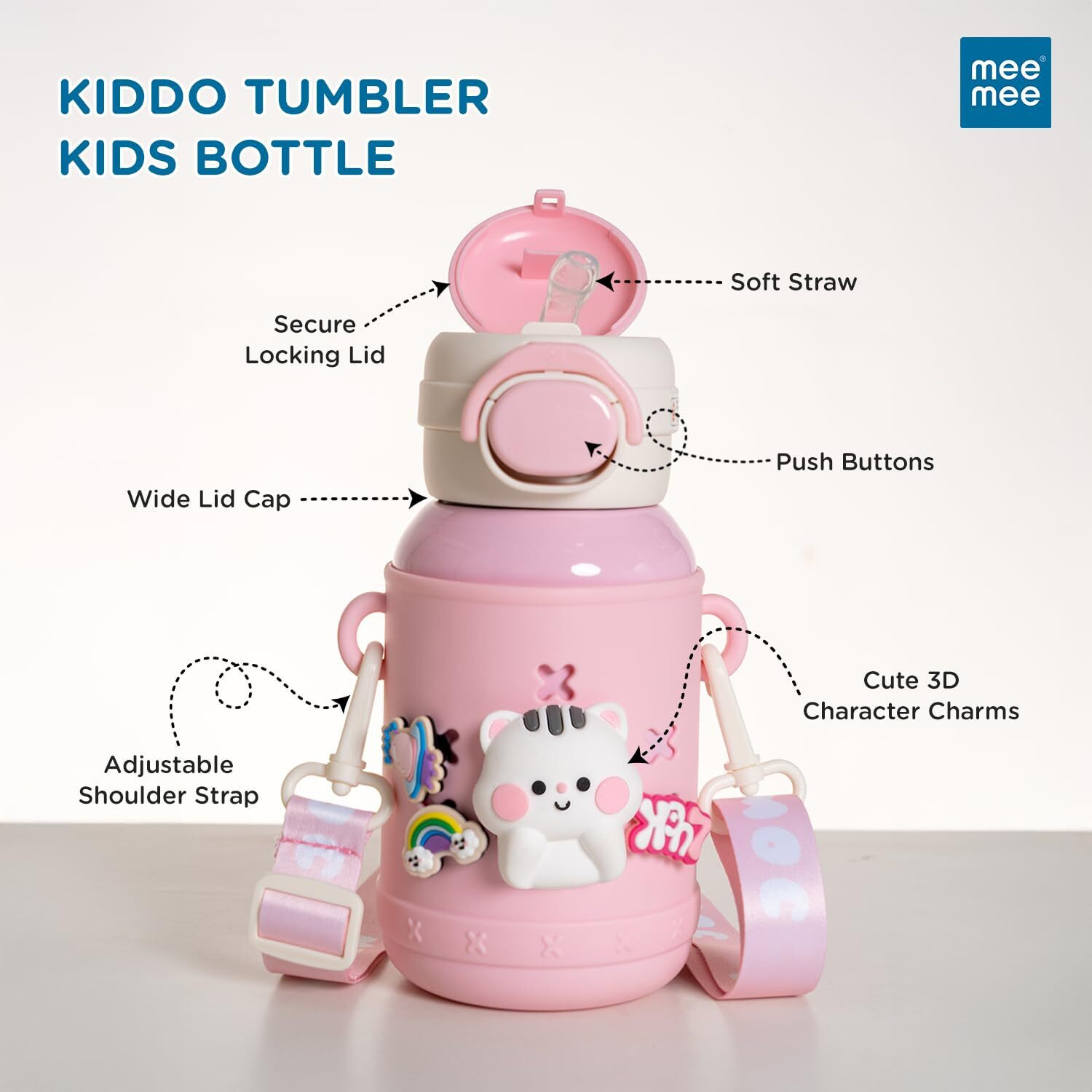 Image of MeeMee Kiddo Tumbler Kids Insulated Water Bottle 550ml | SUS316L Stainless Steel