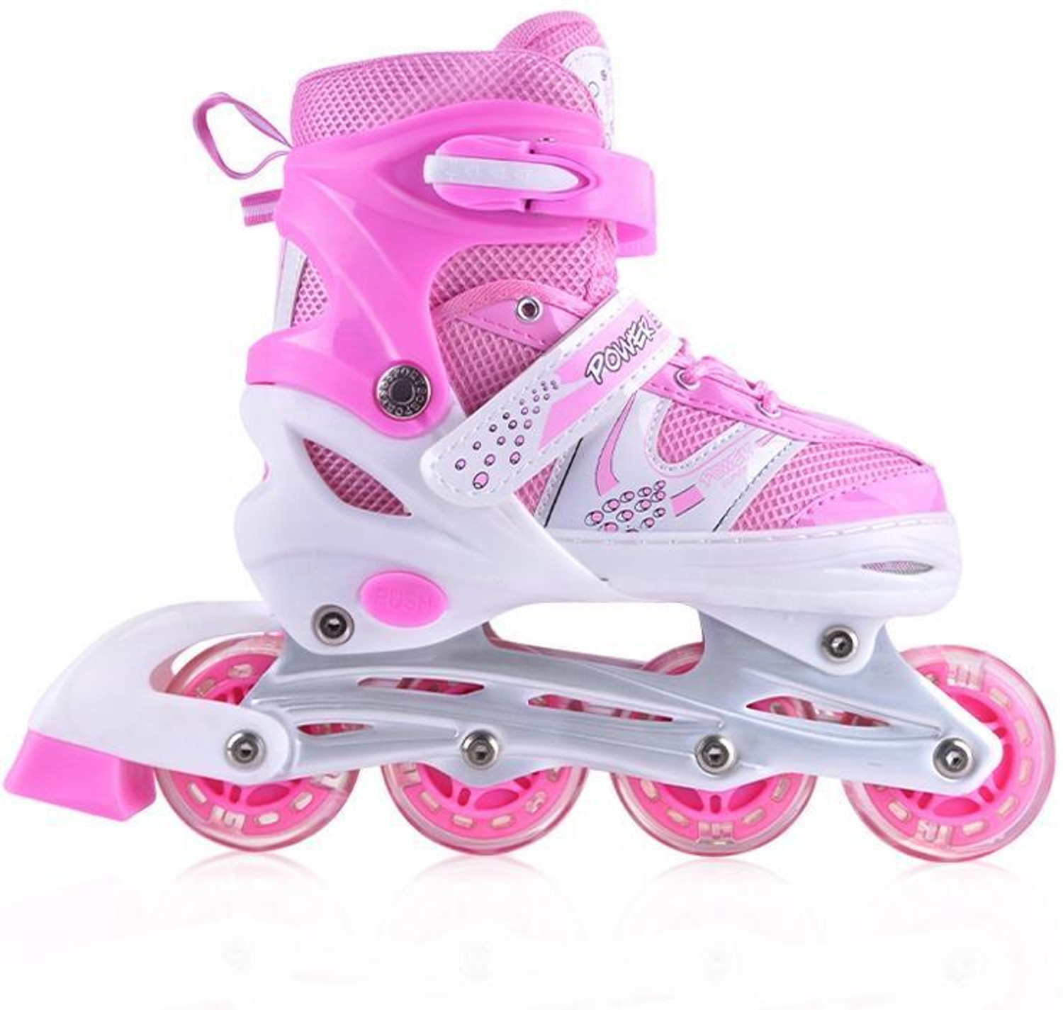 Image of KOJERAFASHION Skates with PU Flashing Wheel Aluminum Body in-Line Skates Shoe Adults Size 6 UK - 9 UK