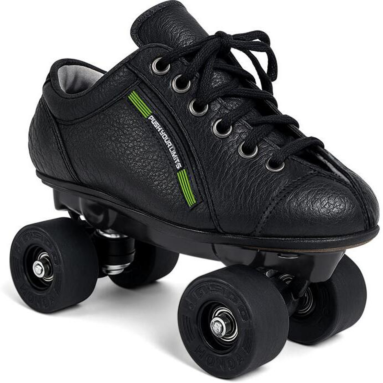 Jaspo Honda PRO 30 Quad Skates with Rubber Wheels Fixed Body Roller (Black) Shoe Adults