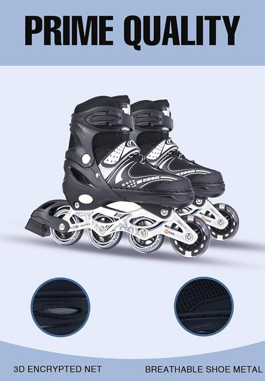 GLOWENTERPRISE Skating Shoe with LED Wheels, Adults Size 6-9 UK - Image 3