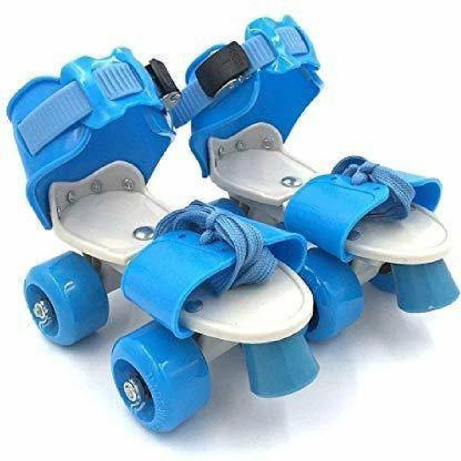 Image of JAMEN BORO SPORTS SPORTS Live Pro Lite Roller Skates Shoes For Kids / Childrens Quad Roller Skates - Quad Roller Adults Size 4 UK - 6 UK (Adjustable, Beginner, Blue)