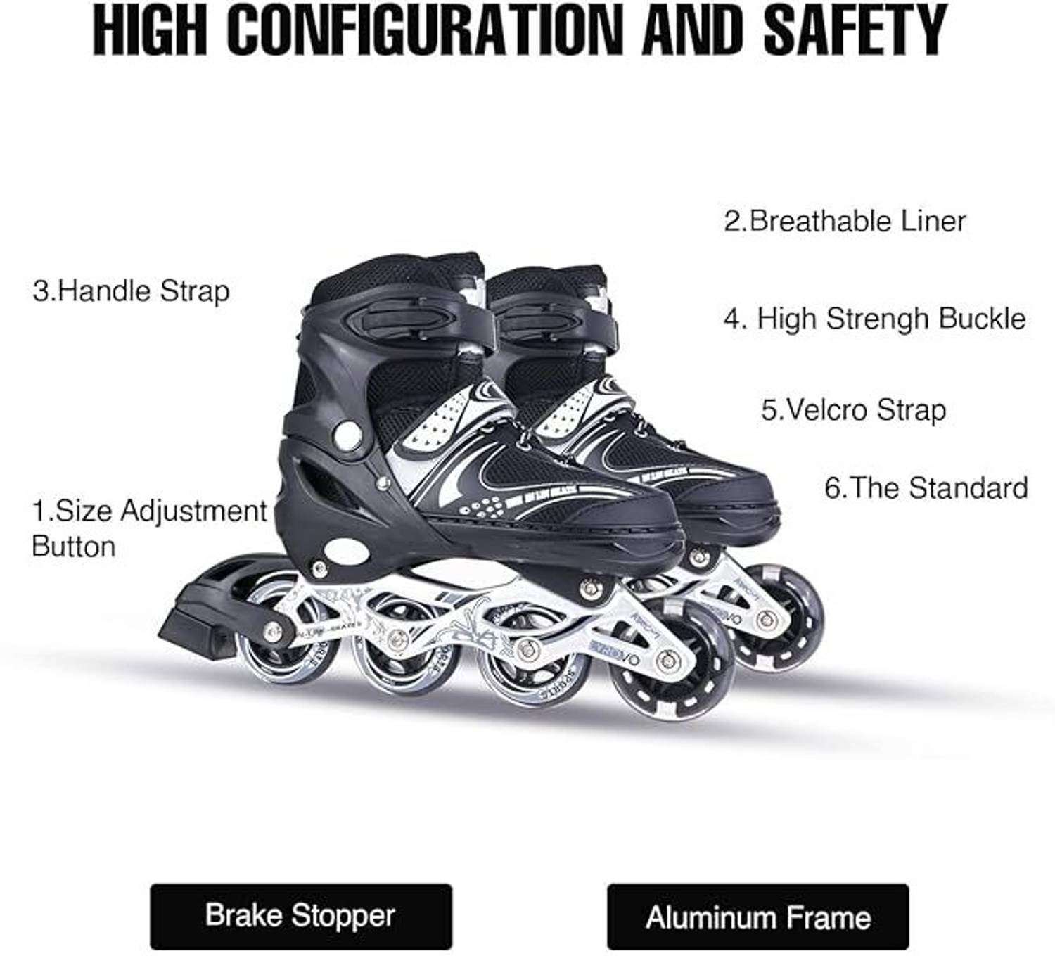 GLOWENTERPRISE Skating Shoe with LED Wheels, Adults Size 6-9 UK - Image 2