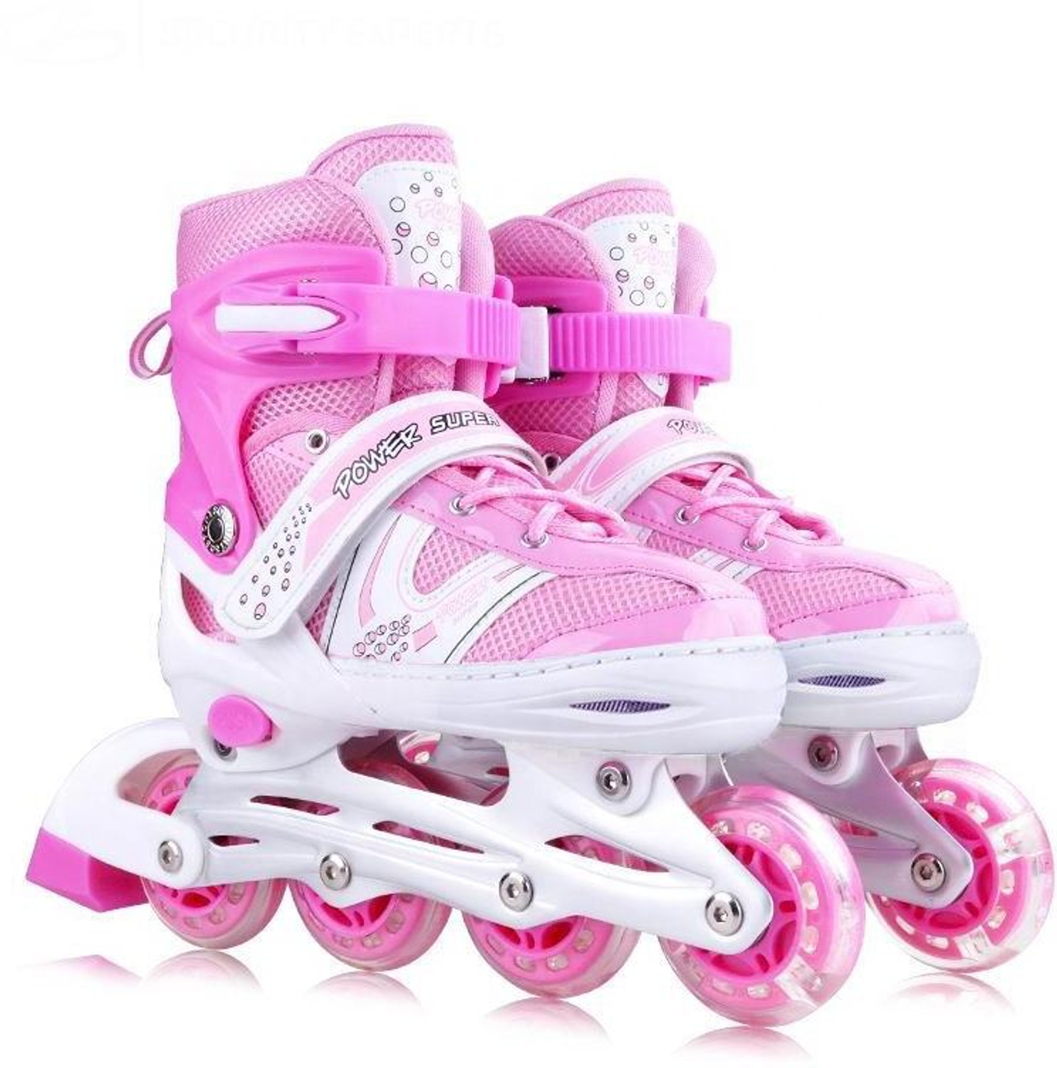 Image of KOJERAFASHION Skates with PU Flashing Wheel Aluminum Body in-Line Skates Shoe Adults Size 6 UK - 9 UK