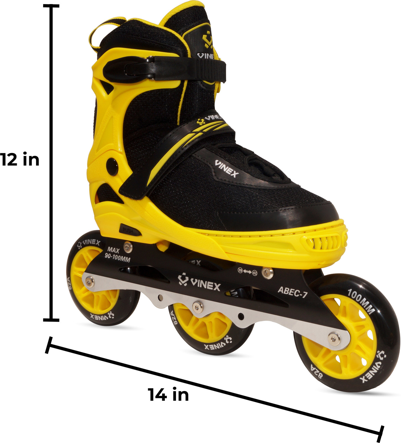 Image of VINEX Sonic Inline Skates, Comfortable & Adjustable PU Wheel Roller Skating Shoes In-line Kids, Adults