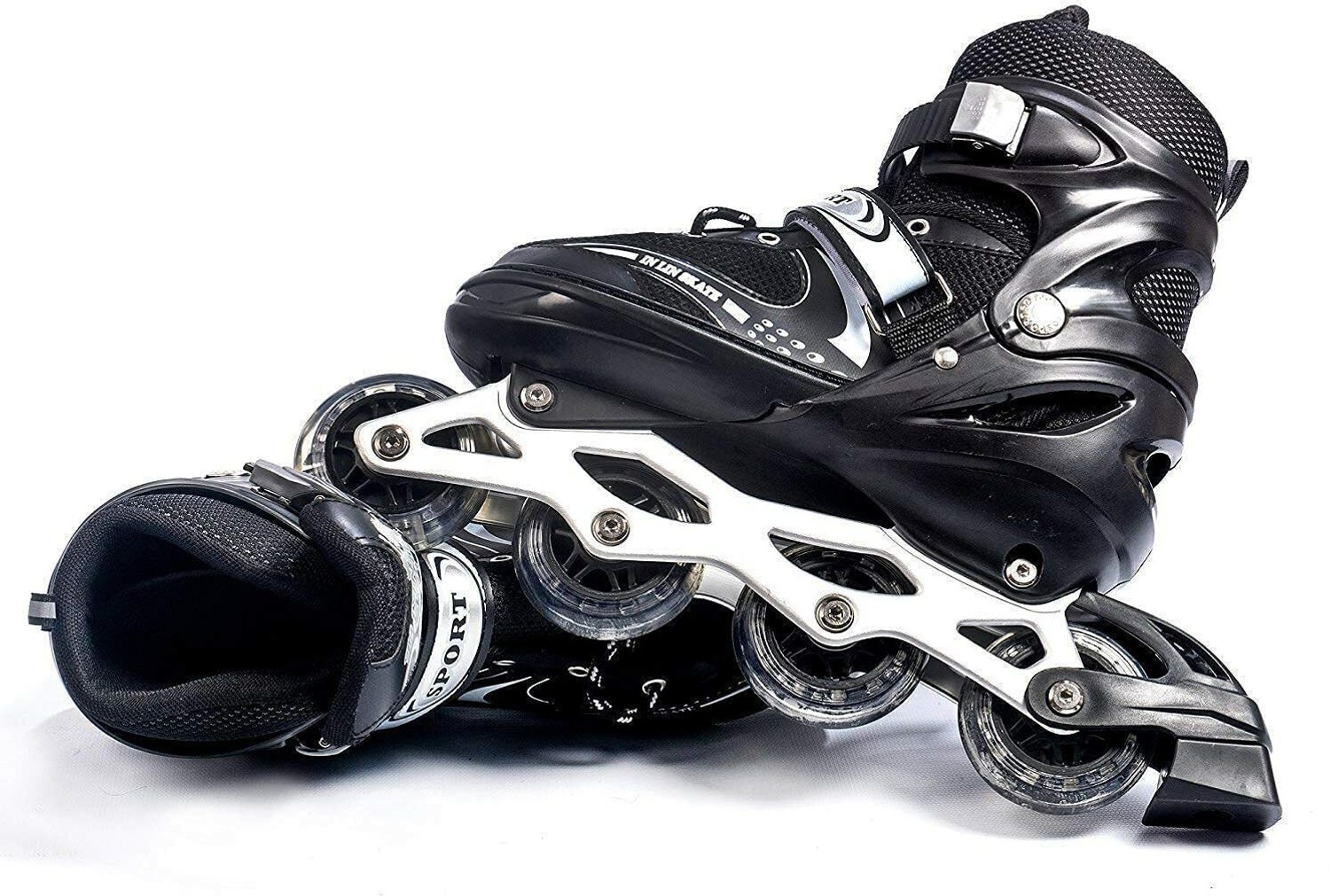 Image of PVE Adjustable Inline Skates Roller Blades for Girls and Boys In-line Skates In-line Kids Size 3 UK - 6 UK