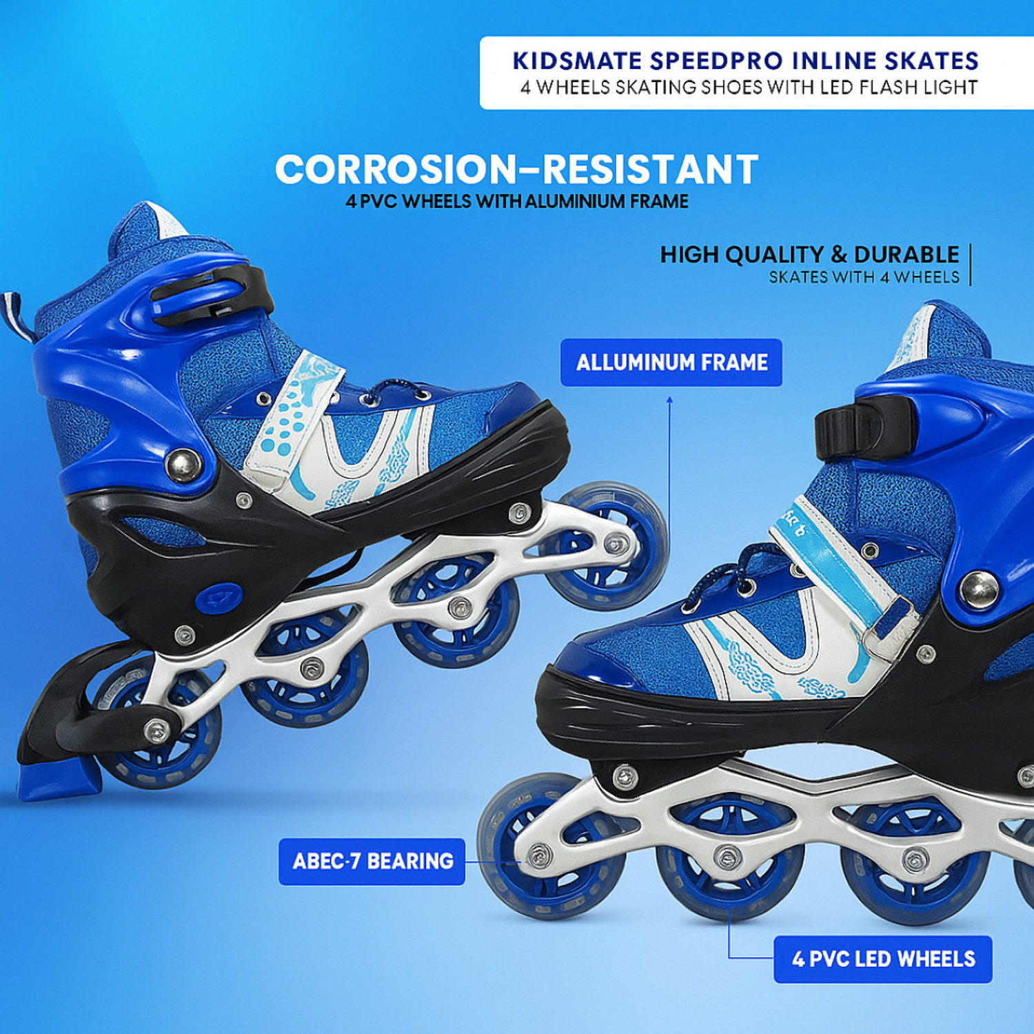 Image of ORXRO Running Shoe Skatings Shoes For kids Skatings In-line Skates In-line Kids Size 6 UK - 9 UK