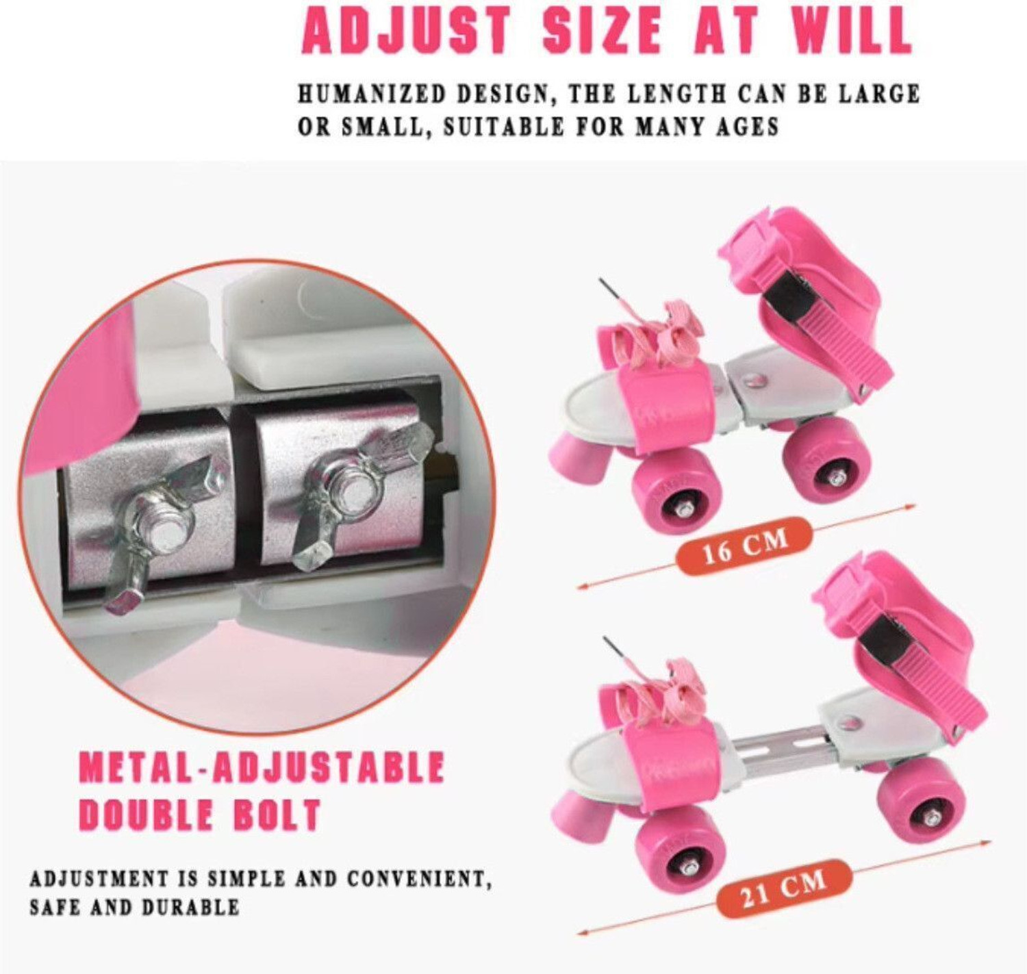 Image of KAVANA Roller skates for boys and girls in line skating shoe. Quad Roller Skates 1 Quad Roller Kids Size 5 UK - 12 UK