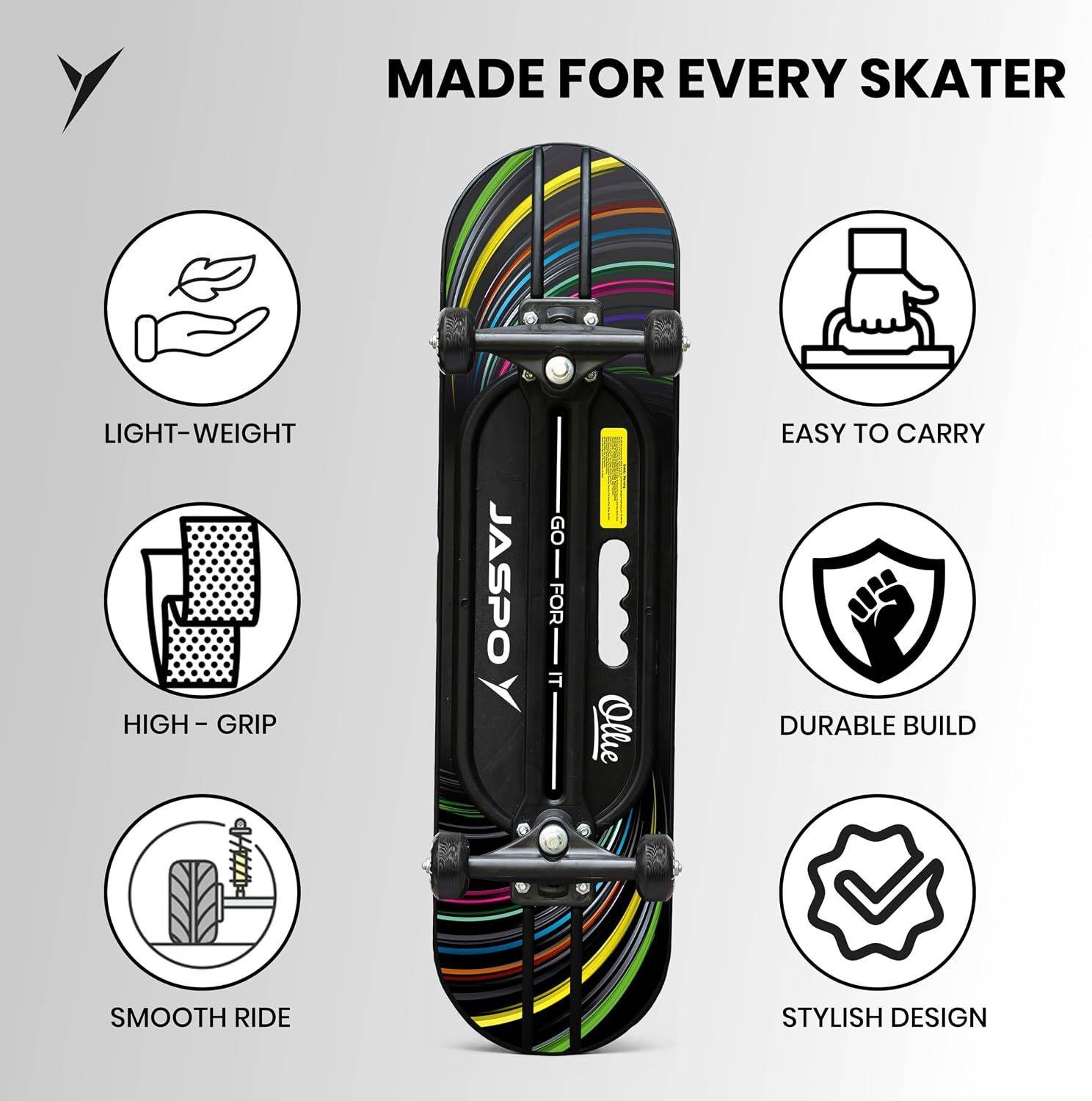 Jaspo Hurricane Ollie 31 inch Skateboard - Image 5