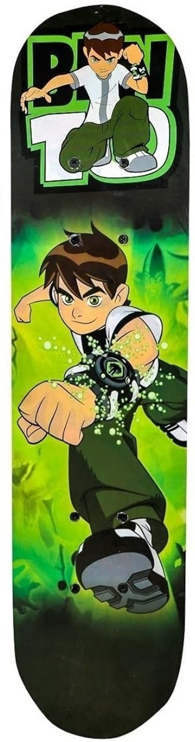 Image of Zuuluzrs New Ben 10 Portable Handheld Skateboard, 22 inch Light Flashing 4 Wheels Skate Board 6 inch x 24 inch Skateboard