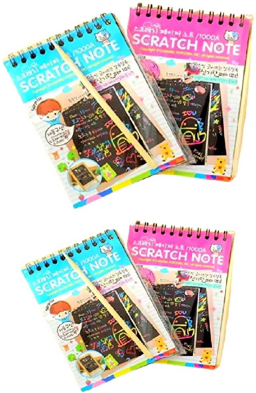 BM RETAIL A6 Drawing Book 40 Pages Rainbow Scratch Paper Notes Scratch Art Activity Books Sketch Pad