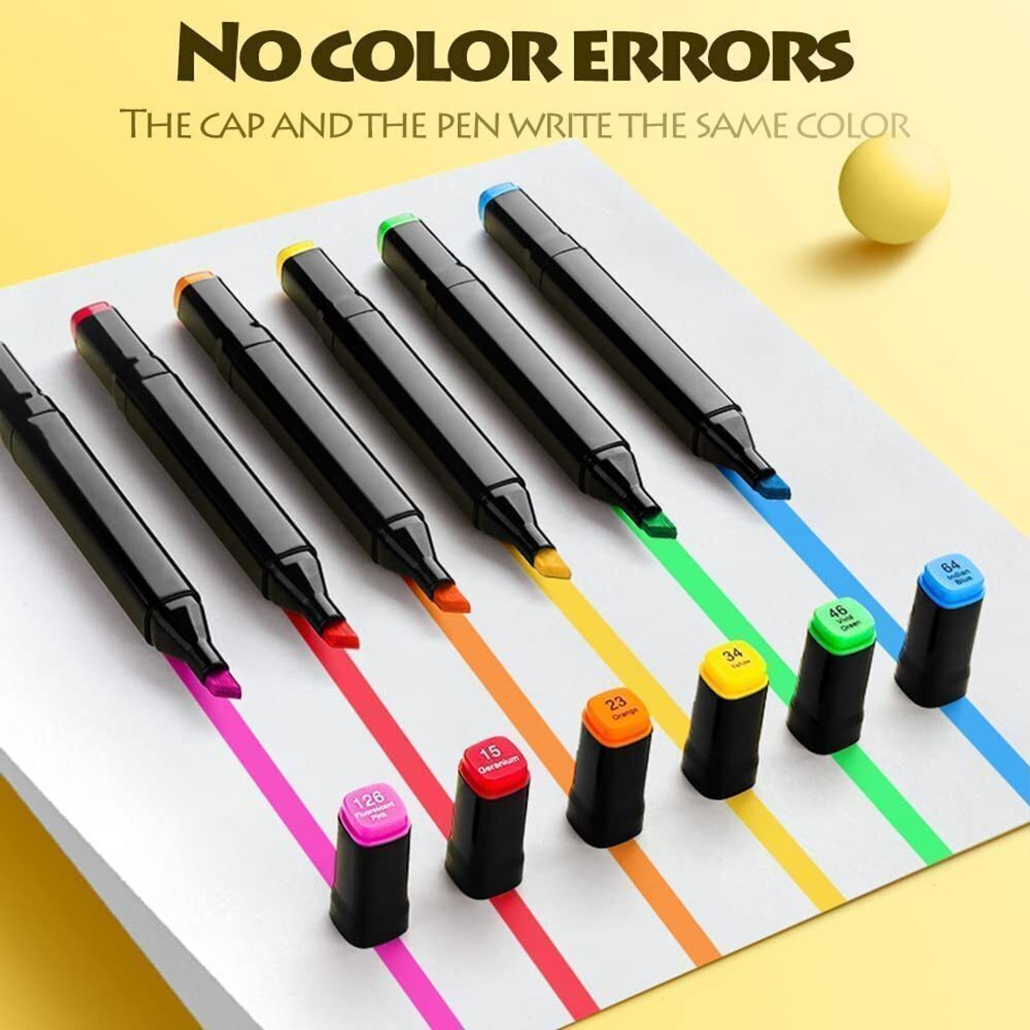 Image of DINEDUST india Dual Tip Colorful Art Markers - Sketch Pens For Painting Sketching Calligraphy Twin Head Colouring Marker Pen For Kids Adult, Multicolor, 48 Pcs Nib Sketch Pens with Washable Ink