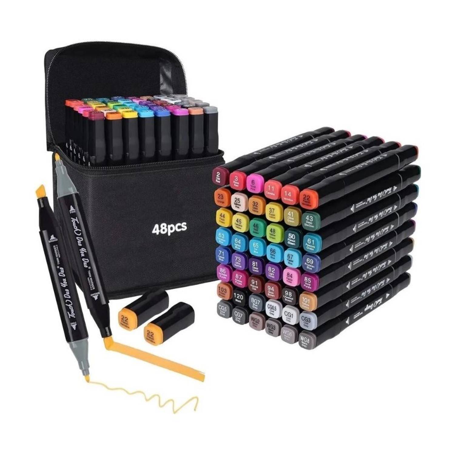 3D METRO SUPER STORE 48 PCS Marker Pen Set - Image 1