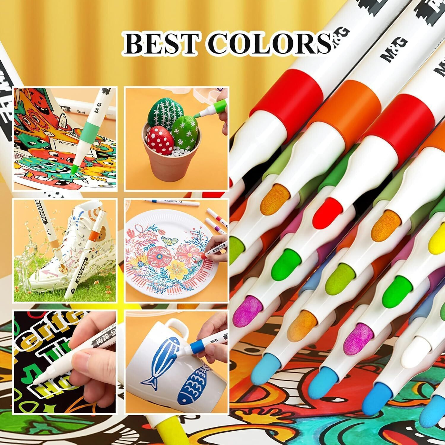 Image of KRUJYAM Acrylic Quick Dry & Smudge-Proof Ink Nib Sketch Pens