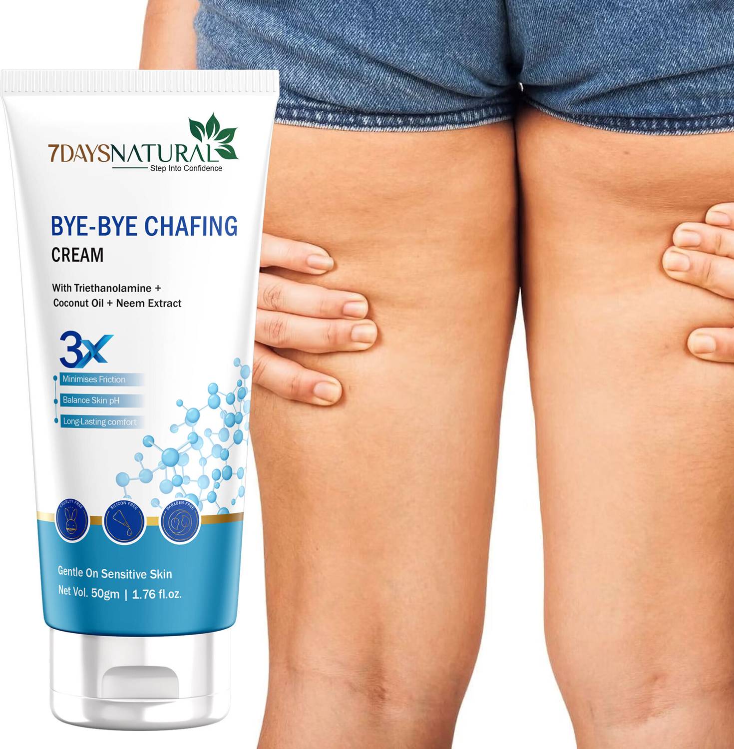 7days natural Intimate Area Anti-Chafing Cream for Men - Anti Rash Cream and Lightens Dark Patches