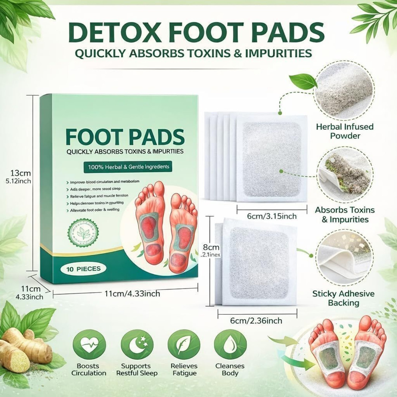 Image of ZORYNTH Foot Pads, Relief Foot Pads And Adhesive Sheets Pads (10) Foot Support Plaster & Patch