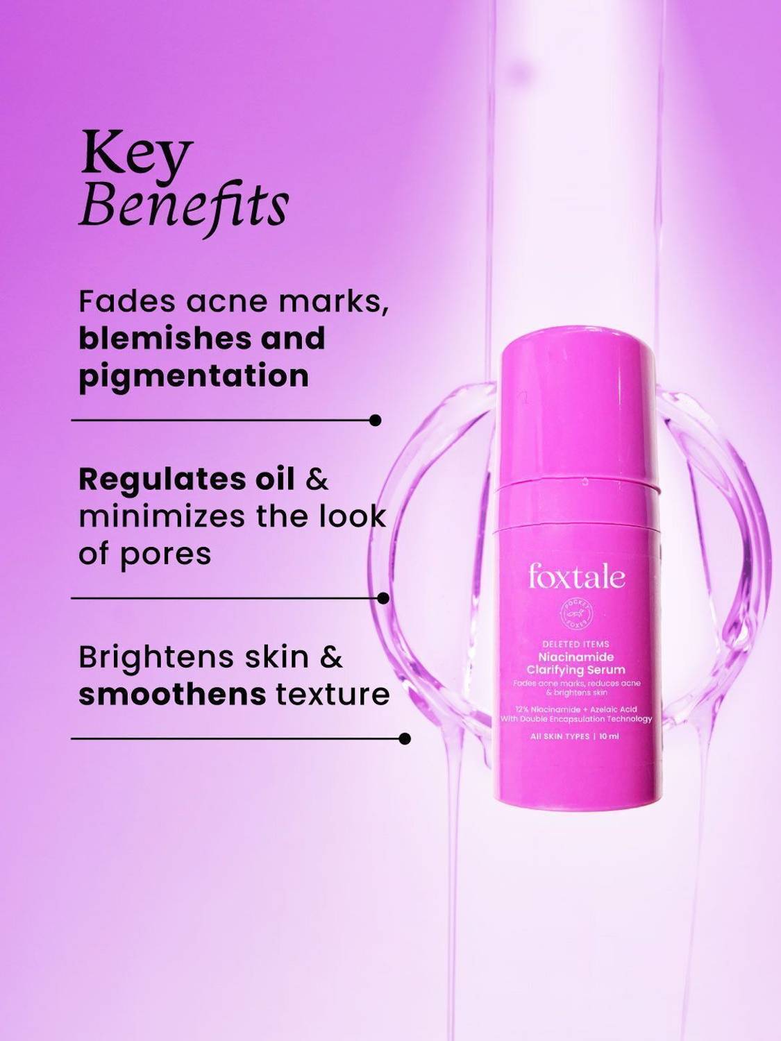 Foxtale 12% Niacinamide Serum with Azelaic Acid 30ml - Image 2