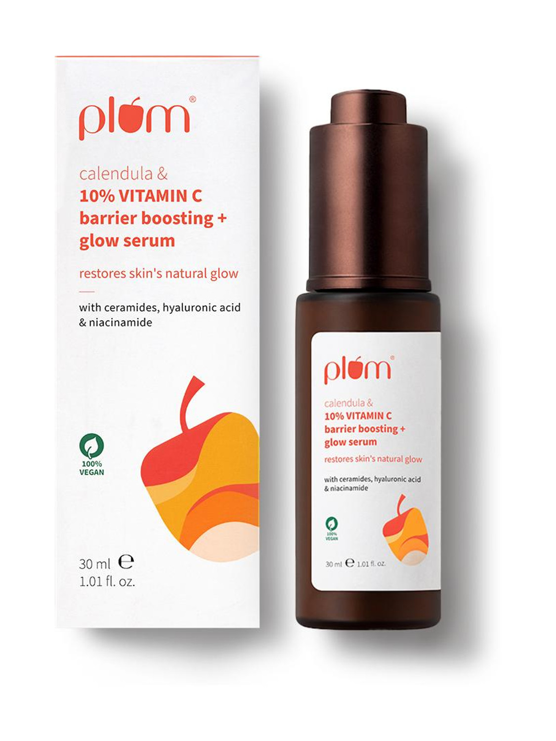 Plum 10% Vitamin C & Calendula Barrier Boosting + Glow Serum | Boosts glow