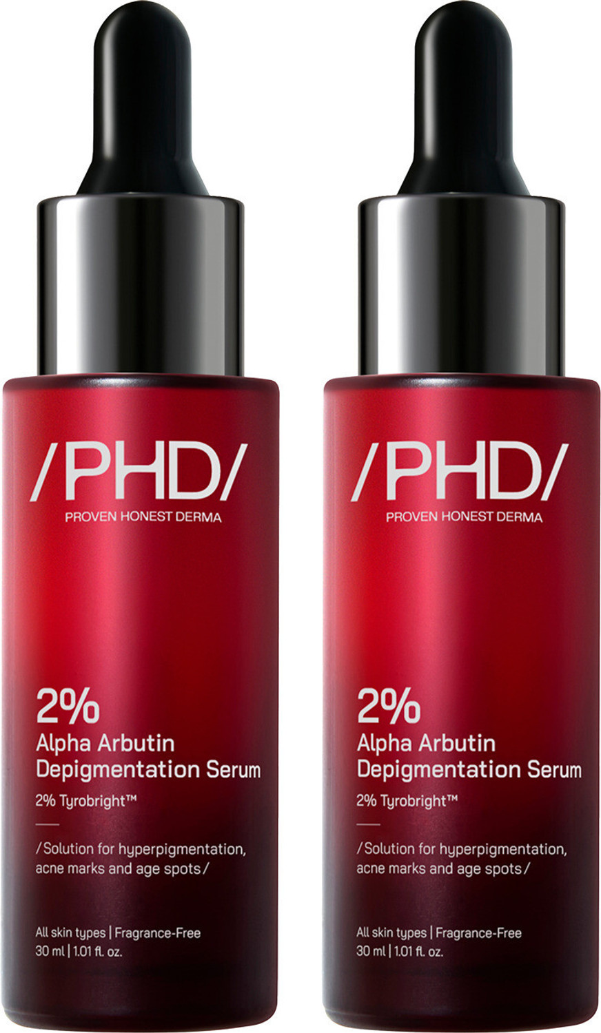 Image of Proven Honest Derma /PHD / 2% Alpha Arbutin Depigmentation Serum with 2% Tyrobright (Pack of 2)