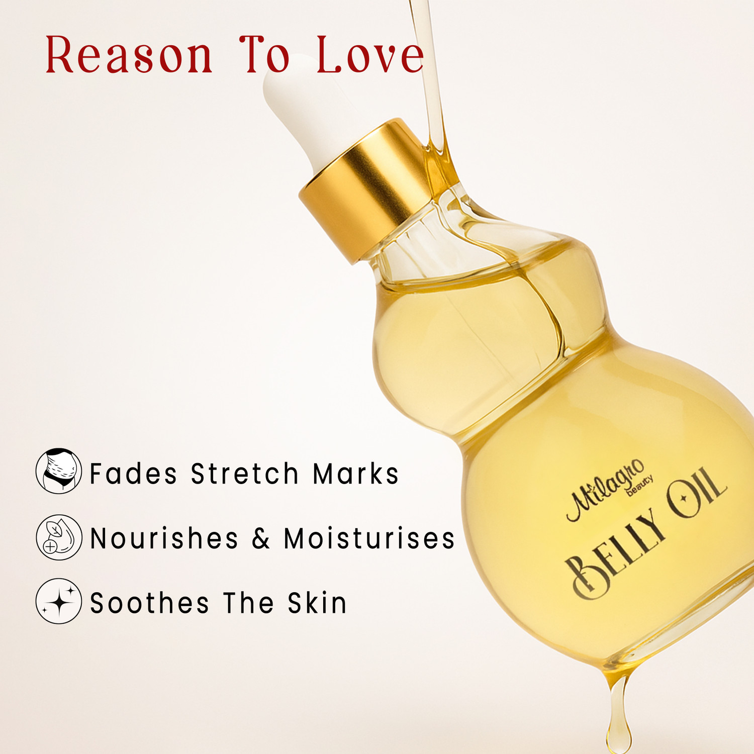Image of Milagro Beauty Belly Oil: Fades Stretch Marks and Scars