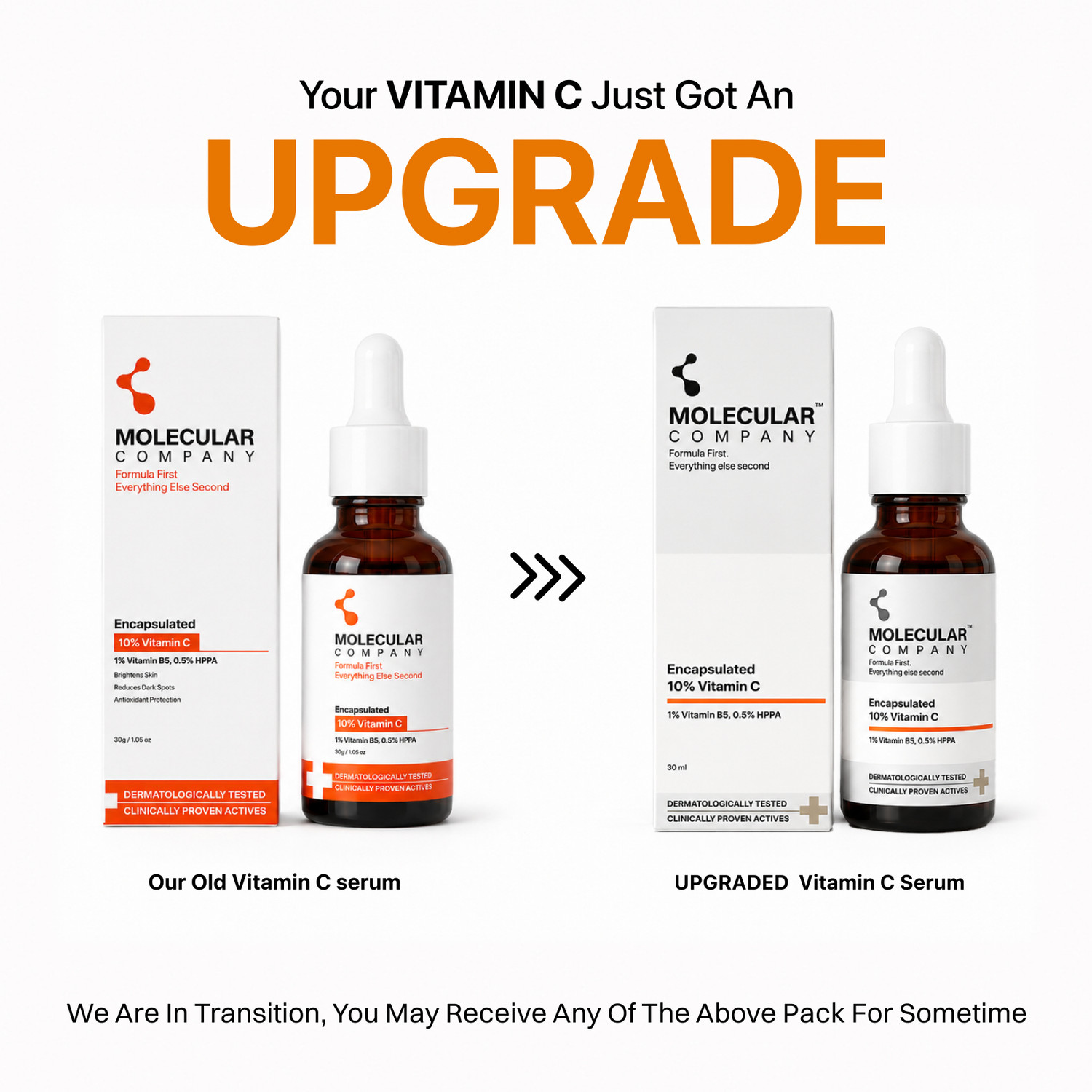 Image of Molecular Company ENCAPSULATED 10% Vitamin C Face Serum with 1% B5 & 0.5% HPPA