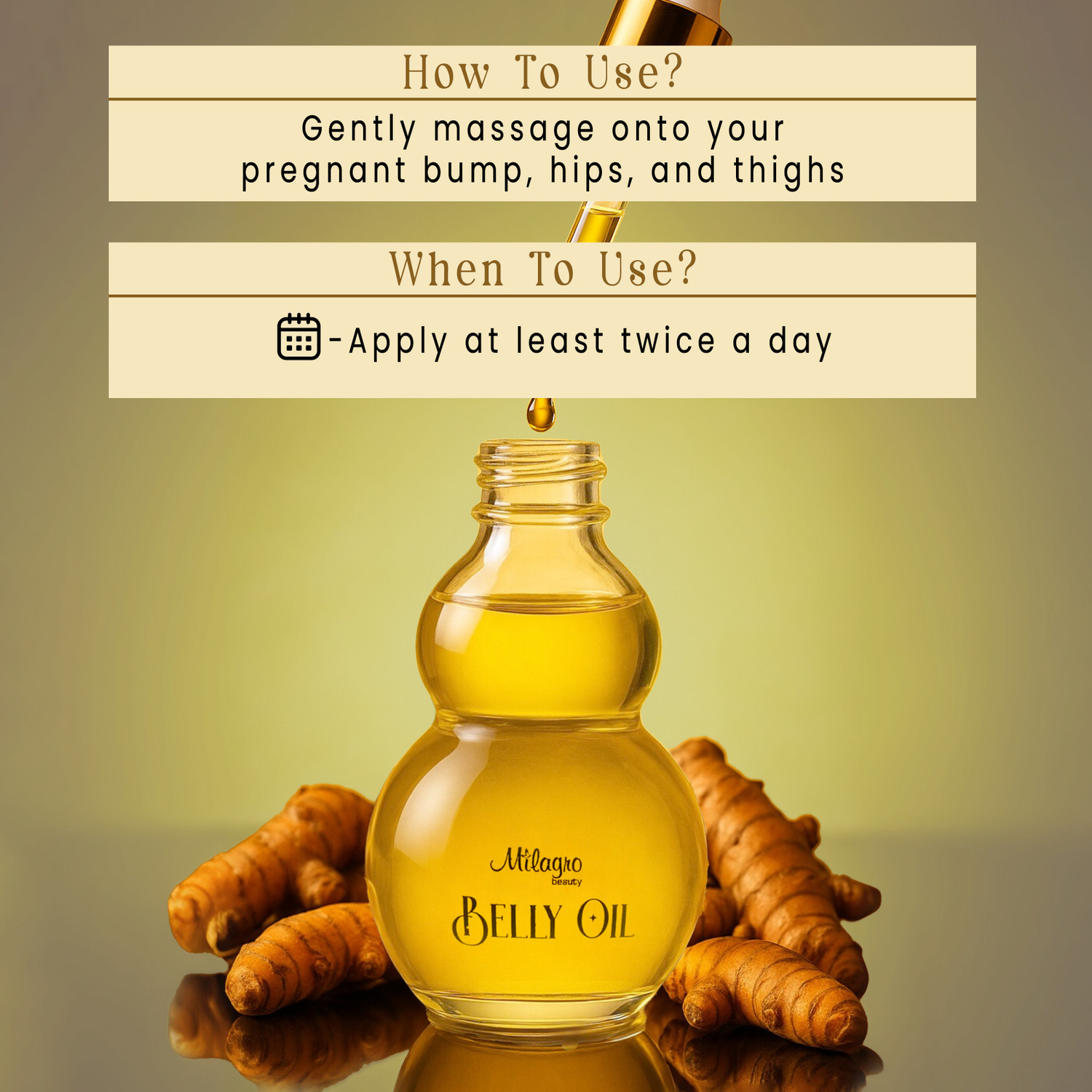 Image of Milagro Beauty Belly Oil: Fades Stretch Marks and Scars