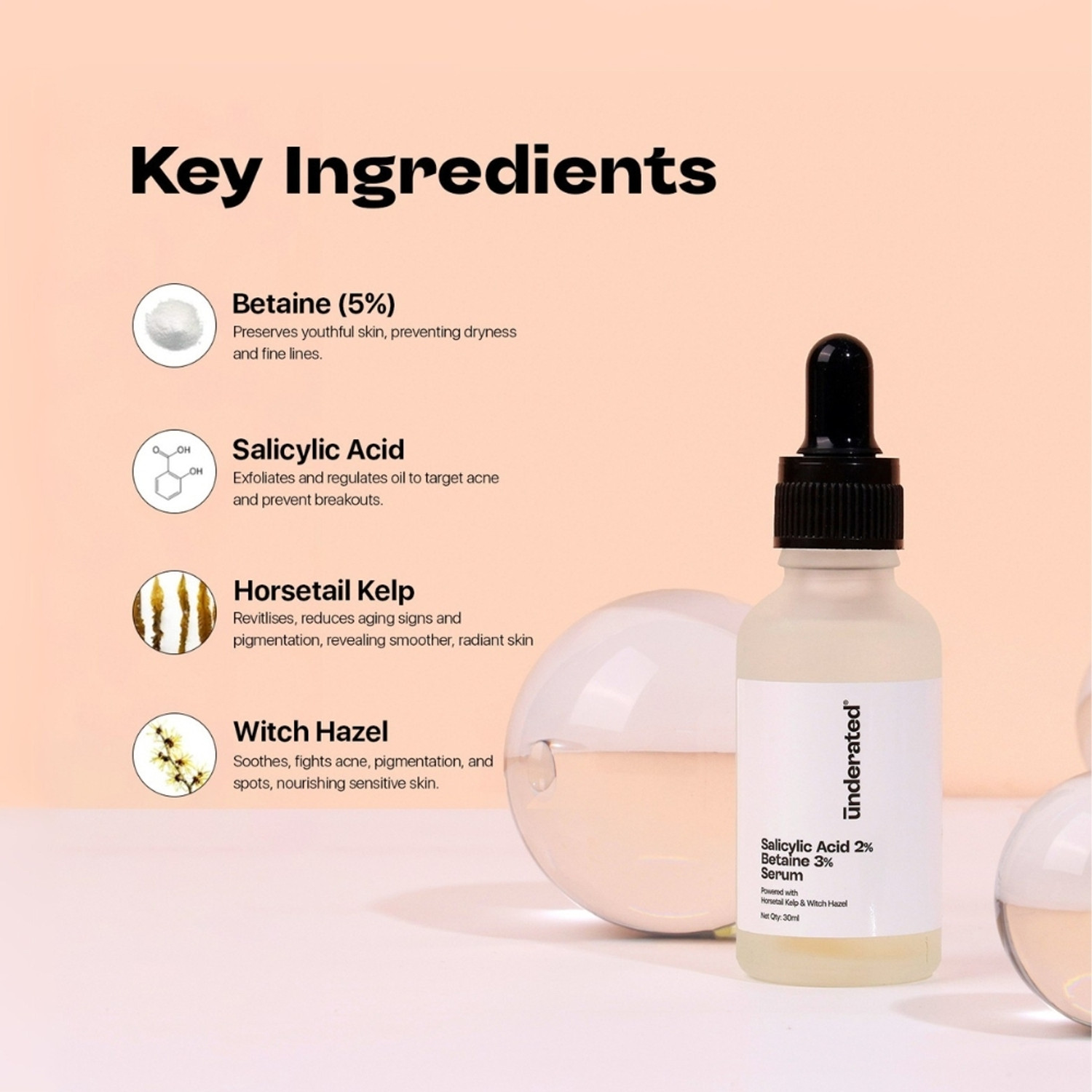 Image of UNDERATED Salicylic Acid 2% Betaine 3% Serum