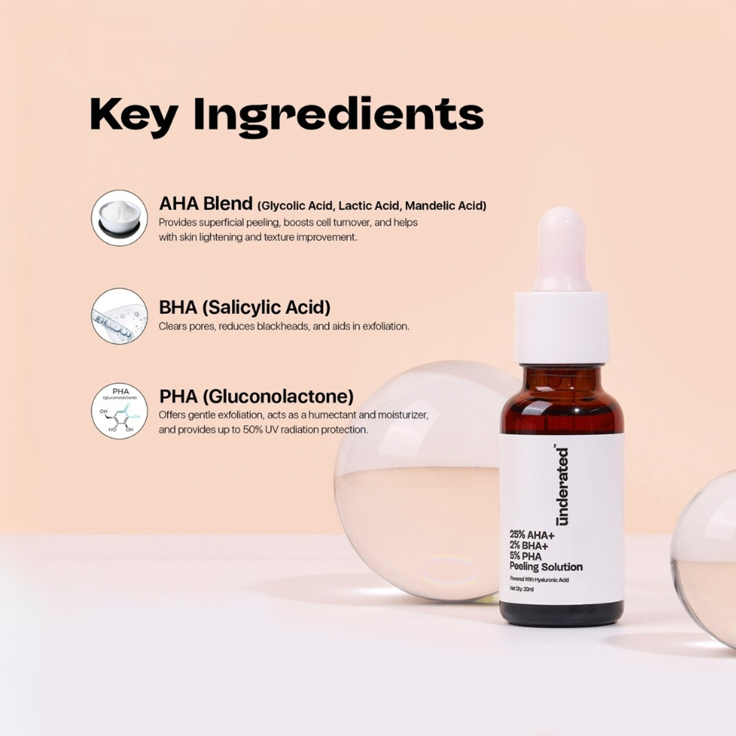 Image of UNDERATED 25% AHA 2% BHA 5% PHA Peeling Solution